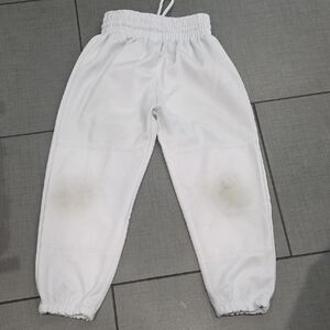 Kids White Baseball Pants